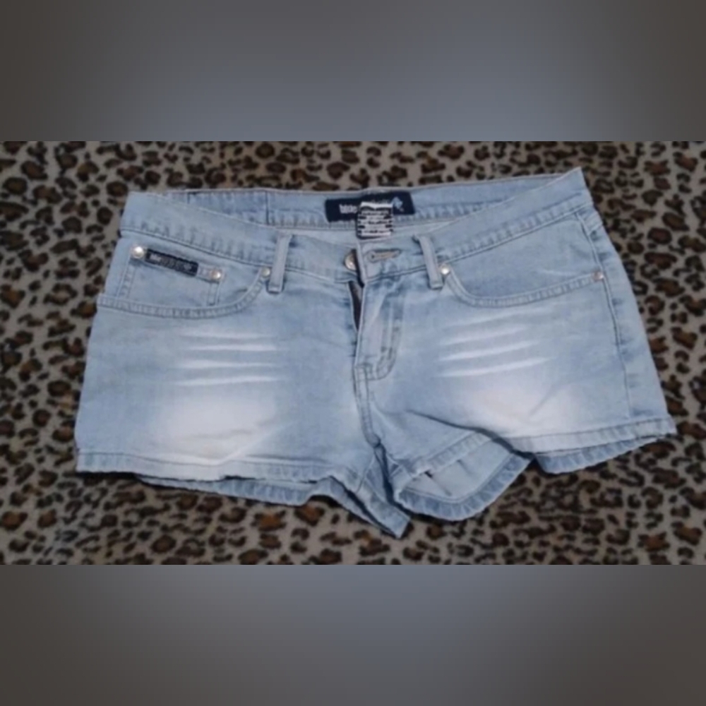 Y2K 80s Blue Asphalt Jean Shorts Juniors Size 3
